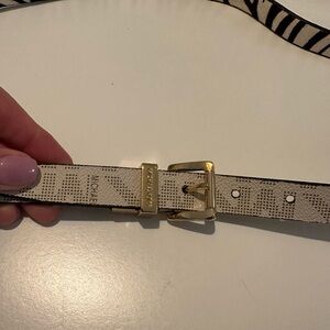 Michael Kors White and Gold Belt